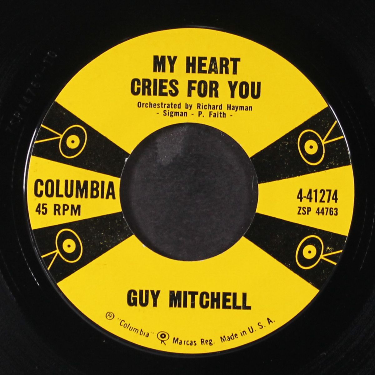 under a rainbow / my heart cries for you by GUY MITCHELL