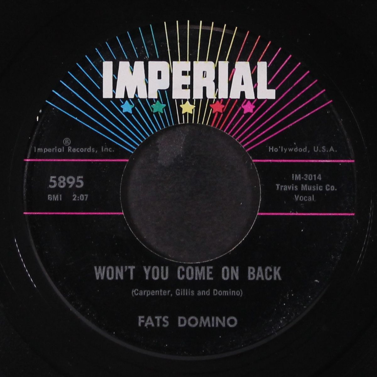 won't you come on back / hands across the table by FATS DOMINO