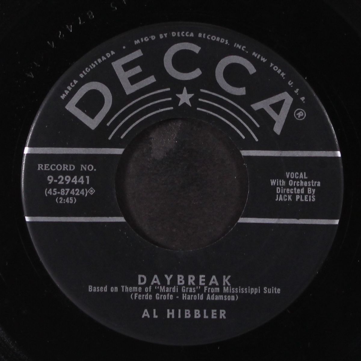 unchained melody / daybreak by AL HIBBLER