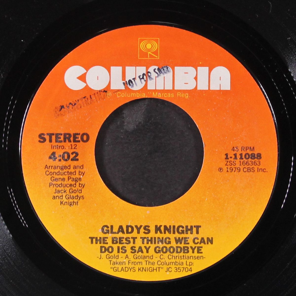 you don't have to say i love you / the best thing we can do is say goo by GLADYS KNIGHT