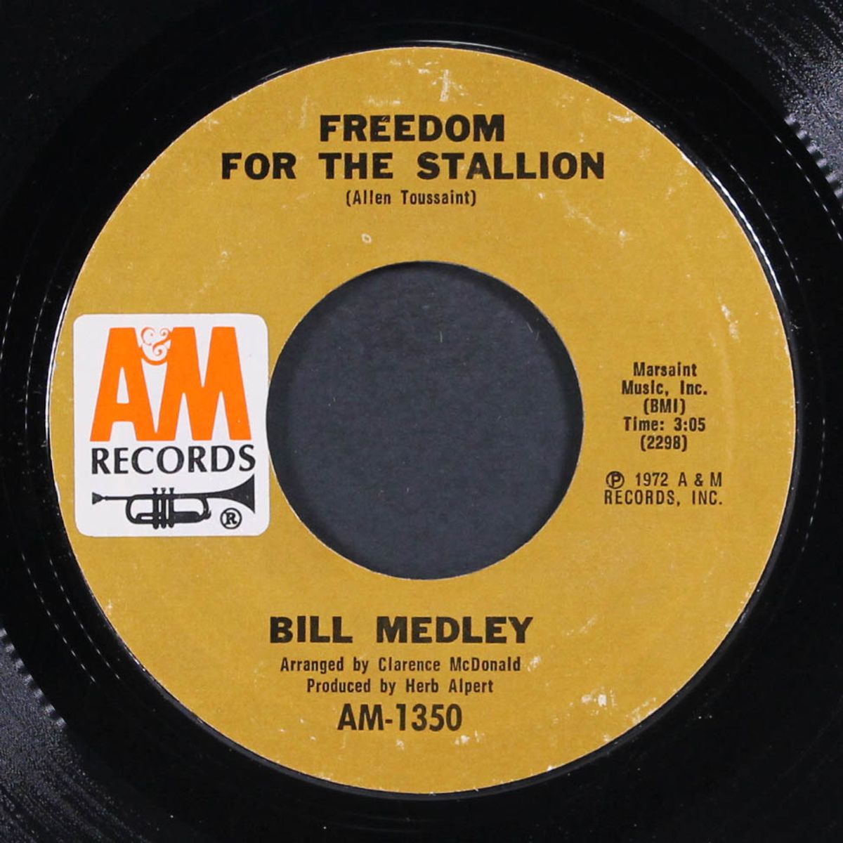 freedom for the stallion / damn good friend by BILL MEDLEY