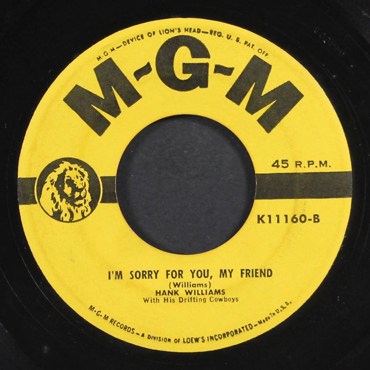 honky tonk blues / i'm sorry for you my friend by HANK WILLIAMS