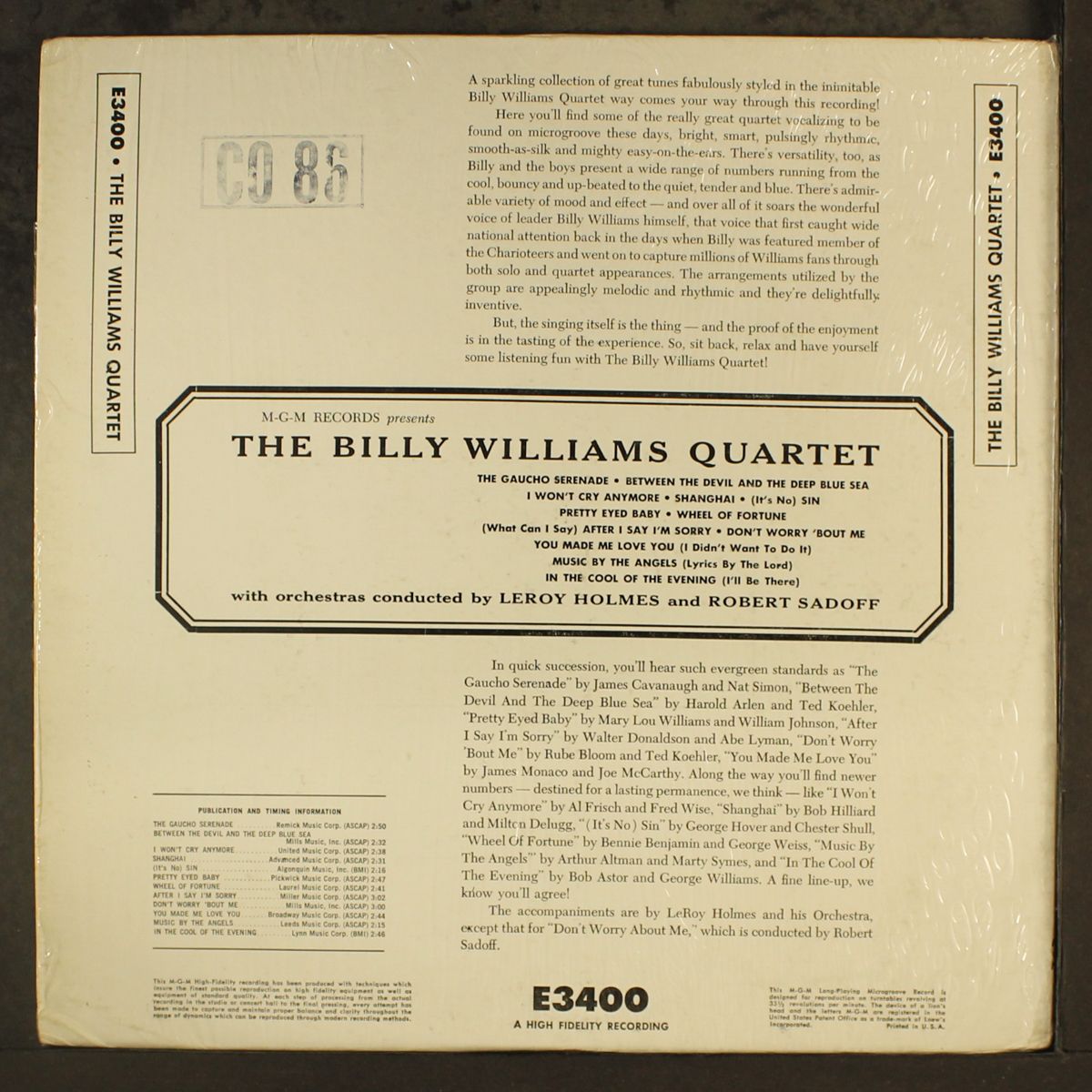 billy williams quartet by BILLY WILLIAMS QUARTET