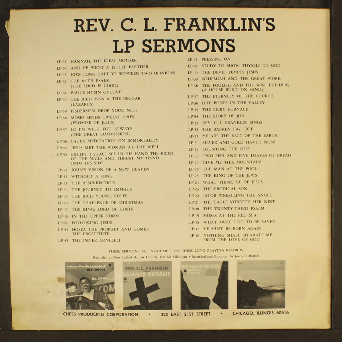 moses sends twelve spies by REV. C.L. FRANKLIN