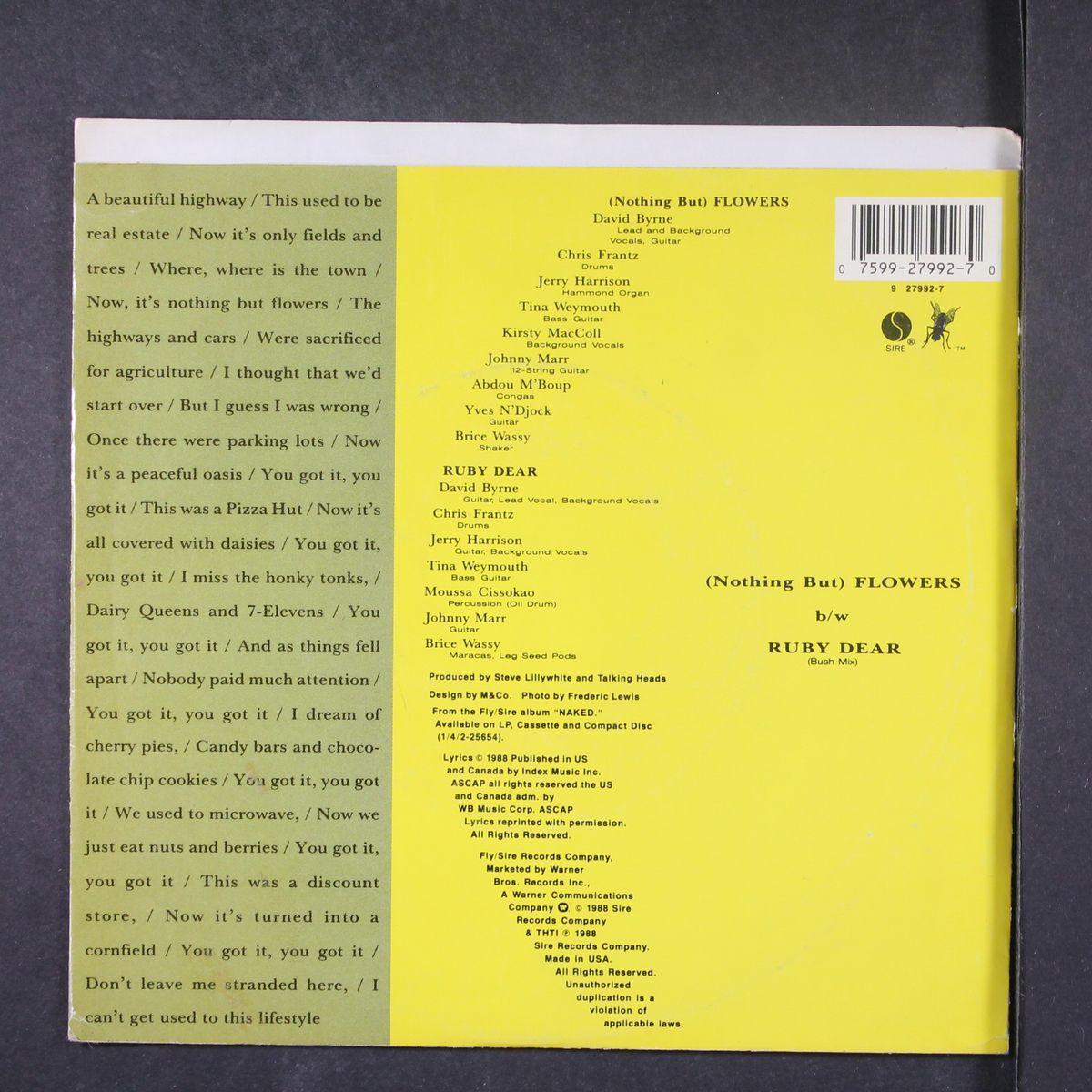 (nothing but) flowers / ruby dear by TALKING HEADS