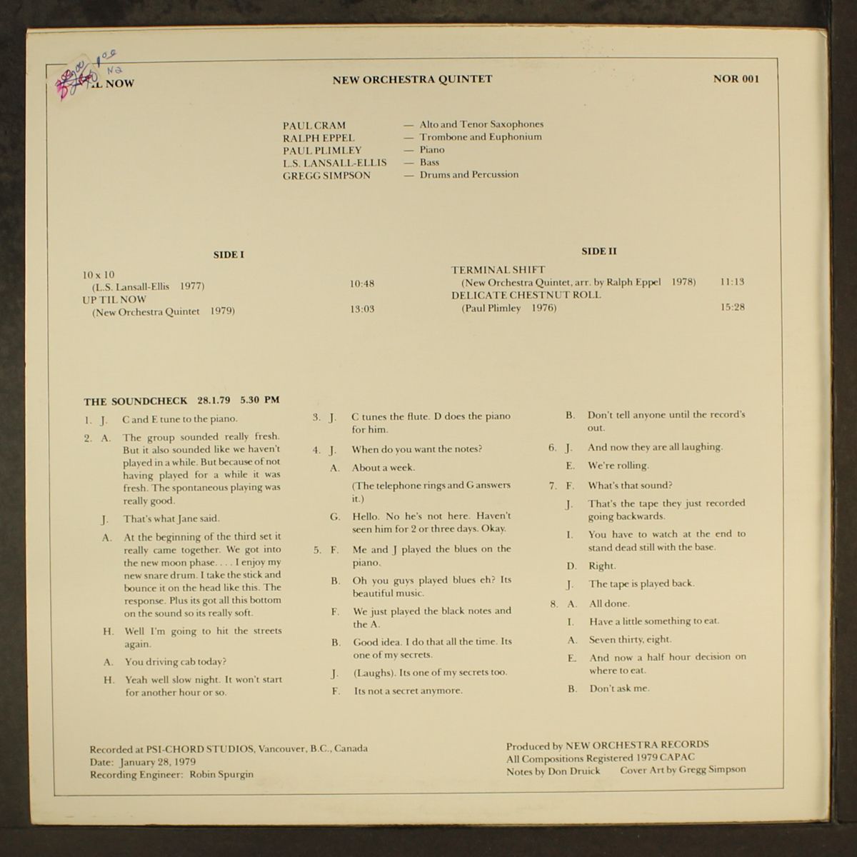 up'til now by NEW ORCHESTRA QUINTET