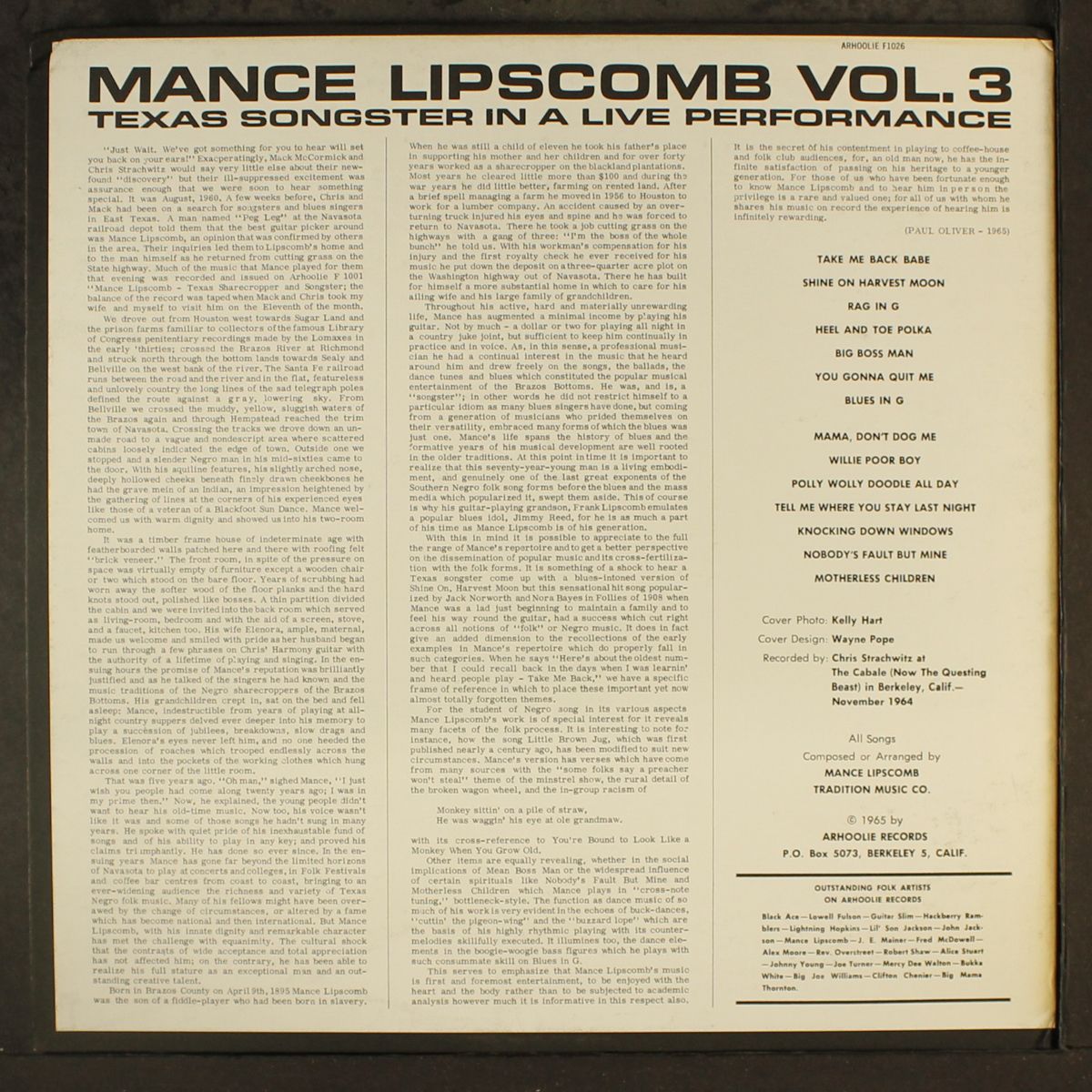 vol. 3 by MANCE LIPSCOMB
