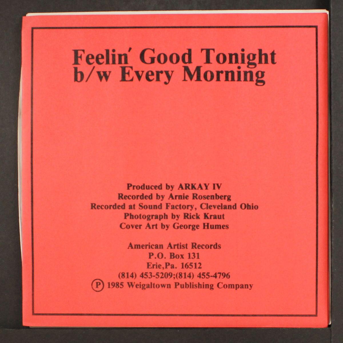 feelin' good tonight / every morning by ARKAY IV