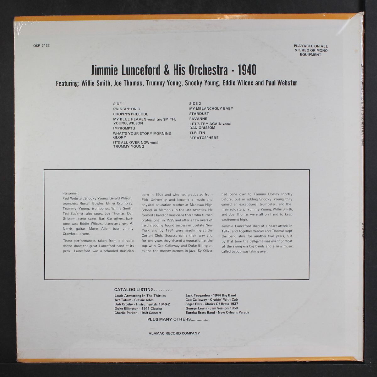 1940 by JIMMIE LUNCEFORD