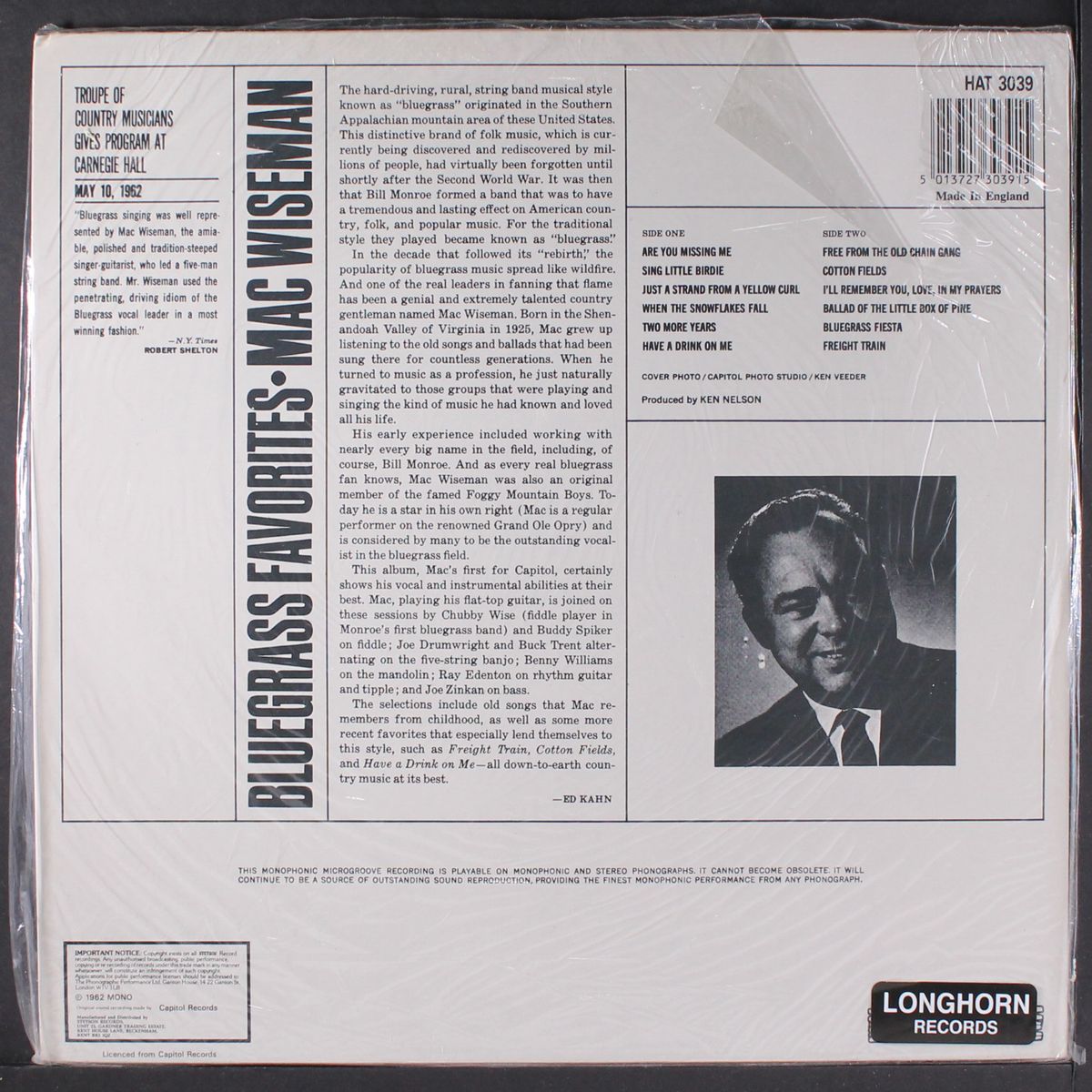 bluegrass favorites by MAC WISEMAN