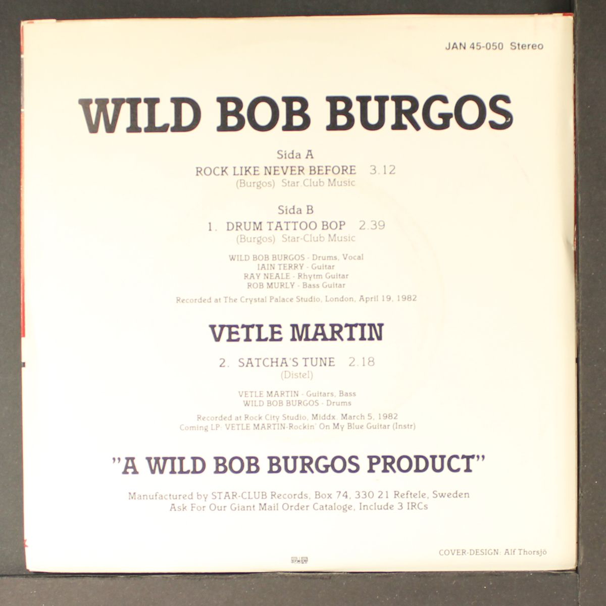 drum tattoo bop / satcha's tune by WILD BOB BURGOS / VETLE MARTIN