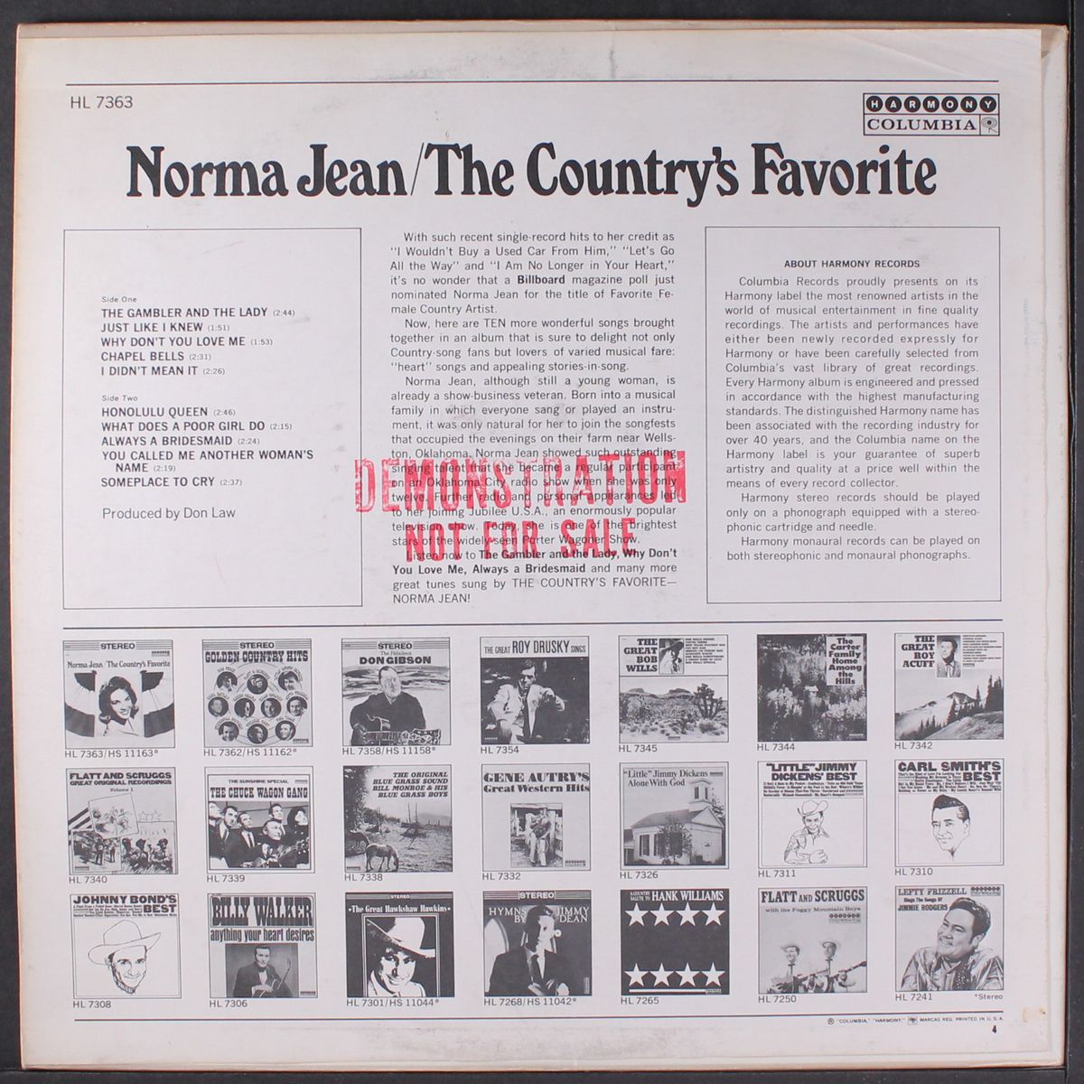 the country's favorite by NORMA JEAN