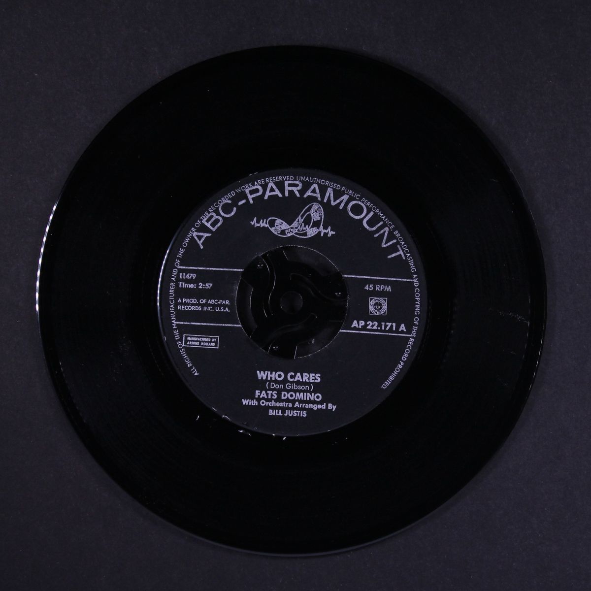 who cares / land of 1000 dances by FATS DOMINO