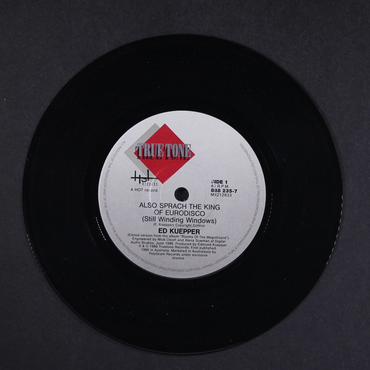 also sprach the king of eurodisco / without your mirror by ED KUEPPER