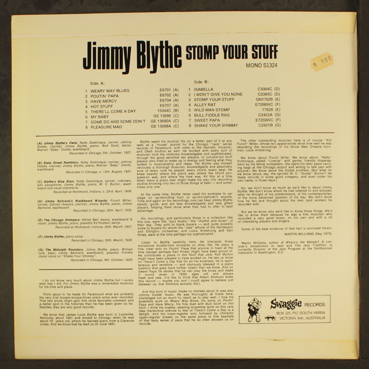 stomp your stuff by JIMMY BLYTHE