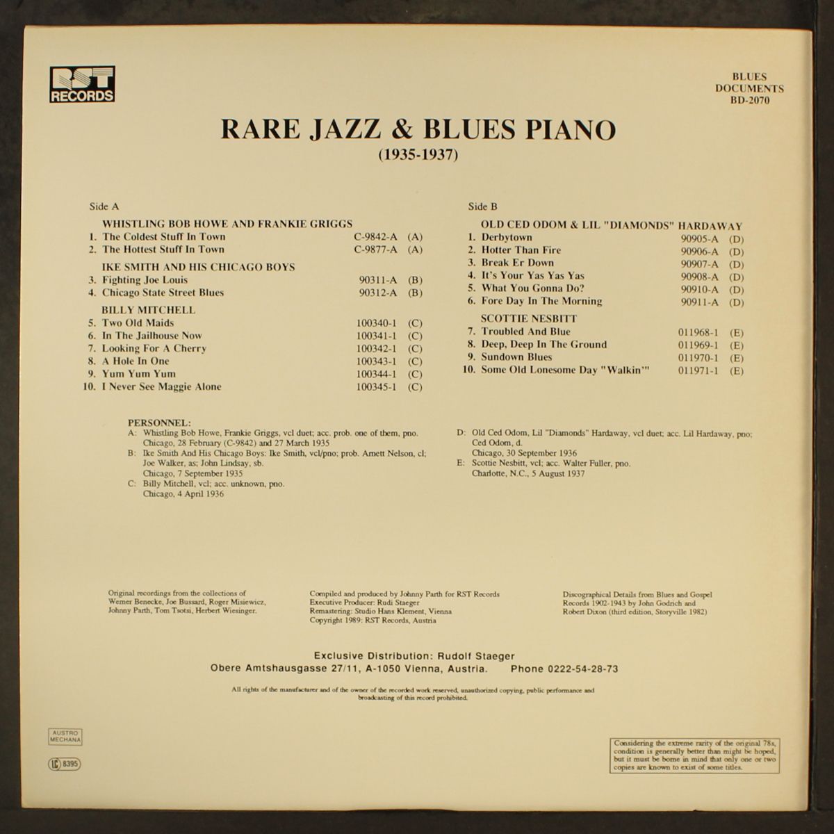 rare jazz & blues piano by VARIOUS