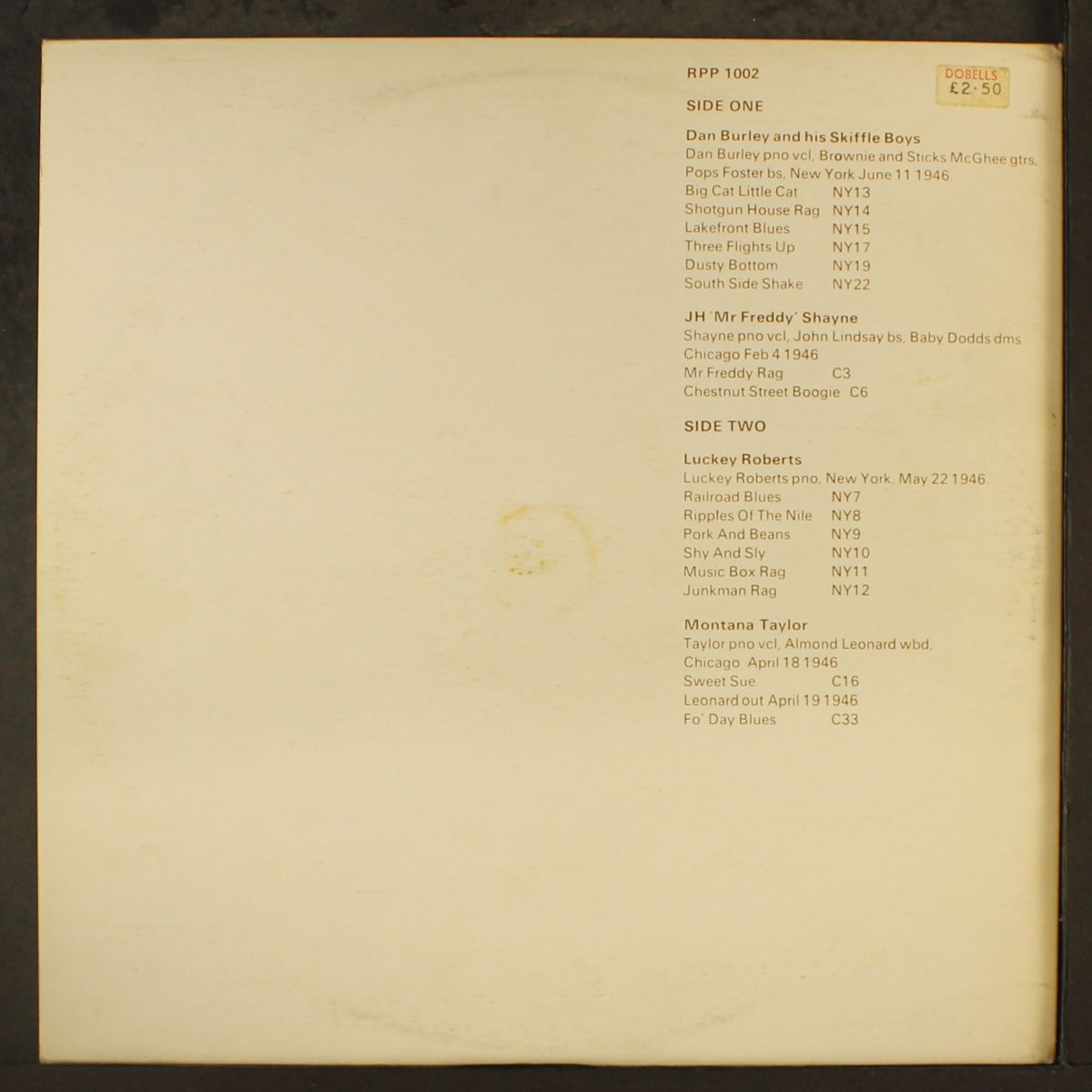 rent party piano by VARIOUS