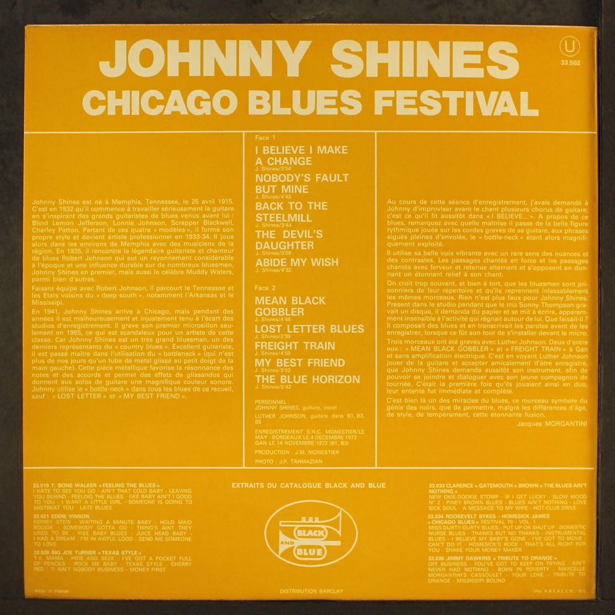 chicago blues festival, 1972 by JOHNNY SHINES
