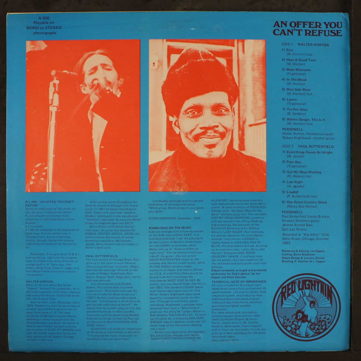 an offer you can't refuse by WALTER HORTON & PAUL BUTTERFIELD