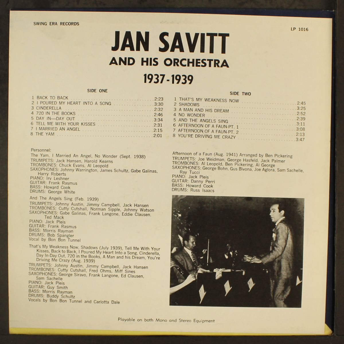 1937-1939 by JAN SAVITT