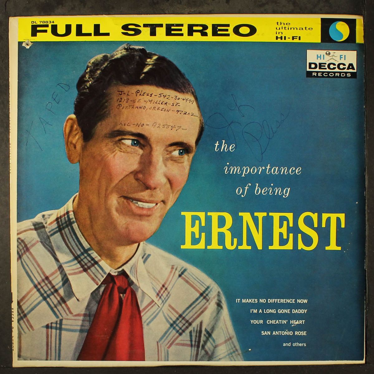 the importance of being ernest by ERNEST TUBB