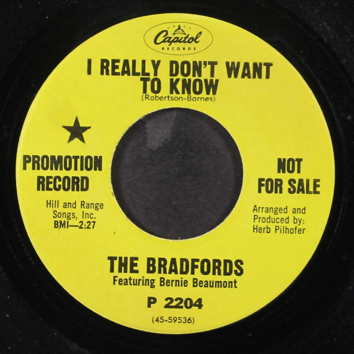 i really don't want to know by BRADFORDS
