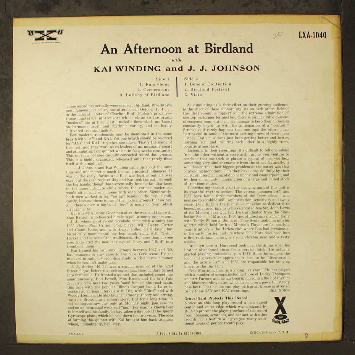 an afternoon at birdland by KAI WINDING & J.J. JOHNSON