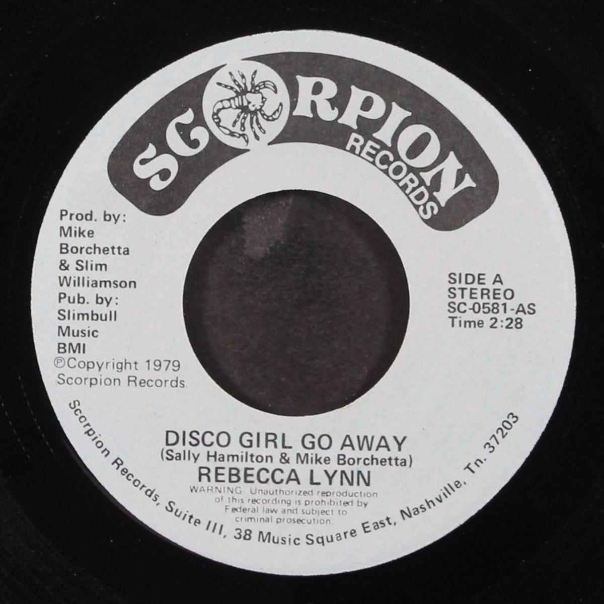 disco girl go away / make believe you love me by REBECCA LYNN