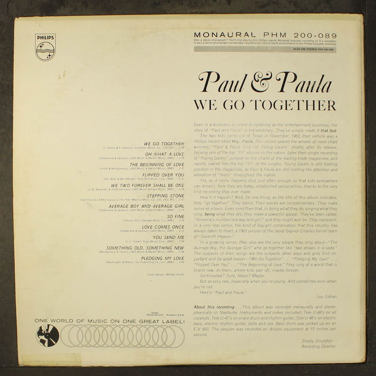 we go together by PAUL & PAULA