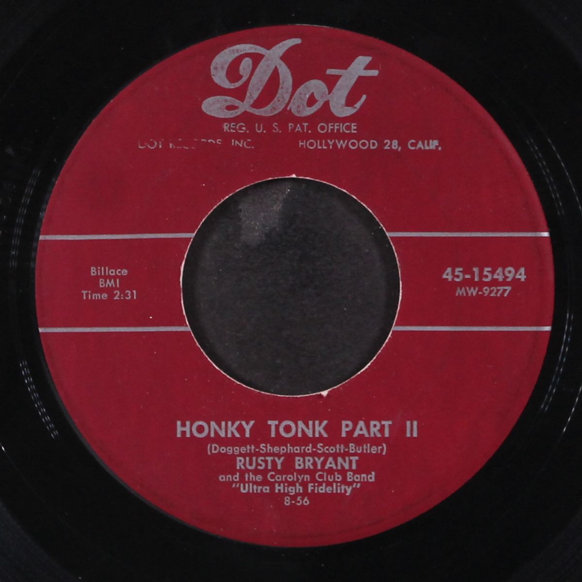 honky tonk part 2 / lonely cryin' heart by RUSTY BRYANT