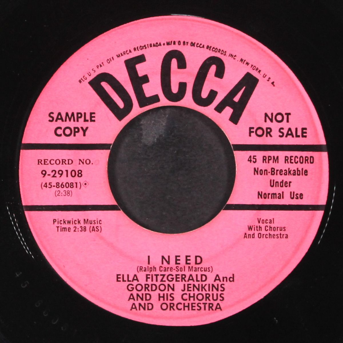 baby / i need by ELLA FITZGERALD