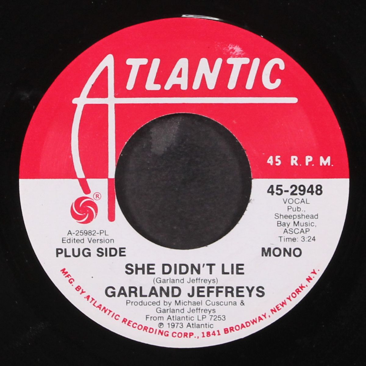 she didn't lie / mono by GARLAND JEFFREYS