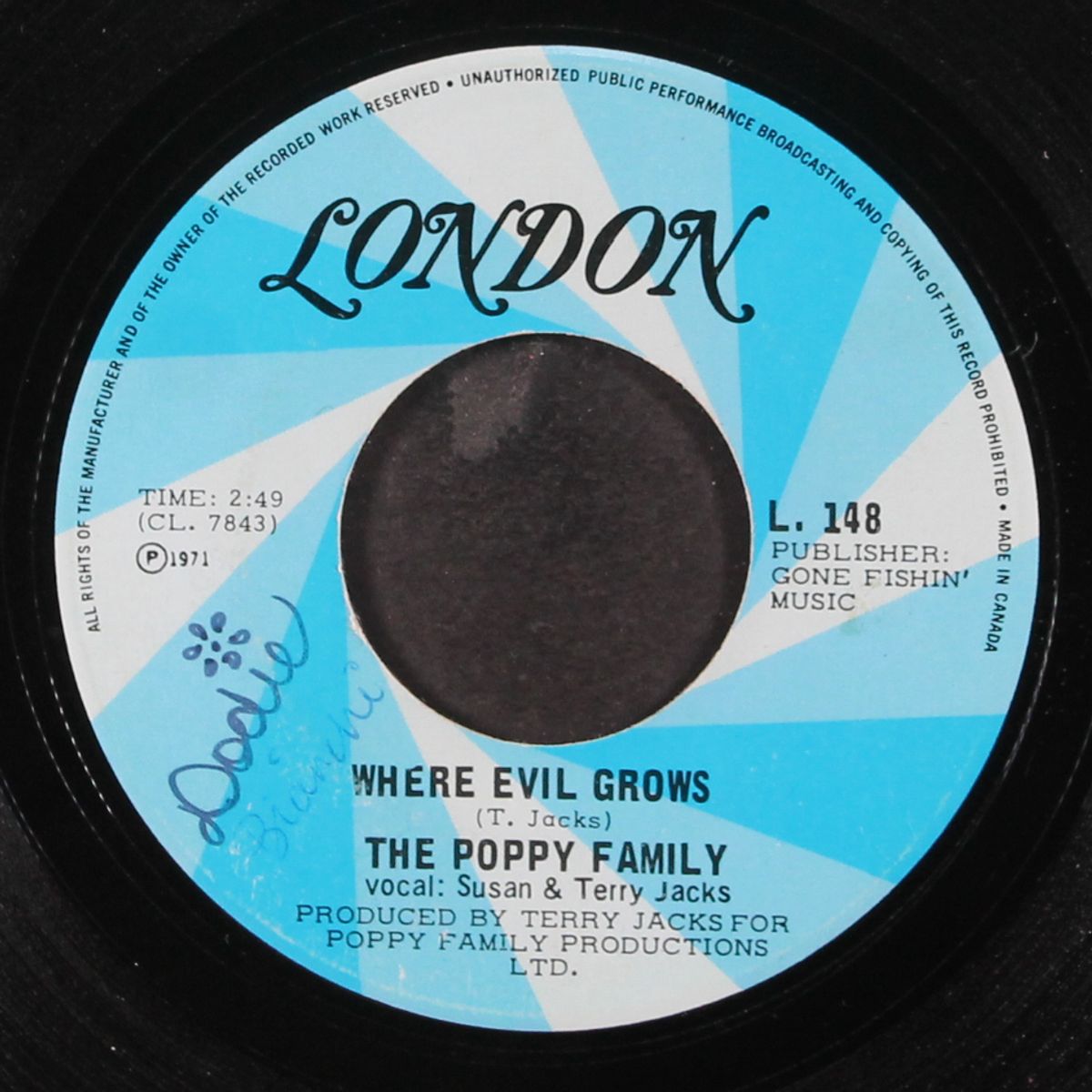 where evil grows / i was wondering by POPPY FAMILY