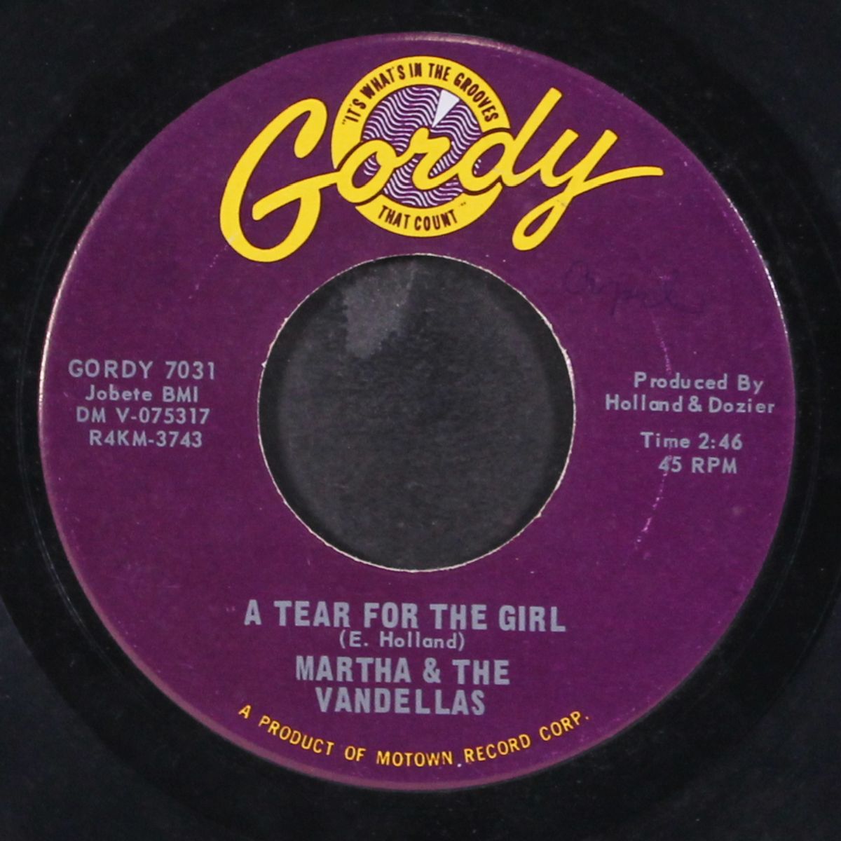 in my lonely room / a tear for the girl by MARTHA & VANDELLAS
