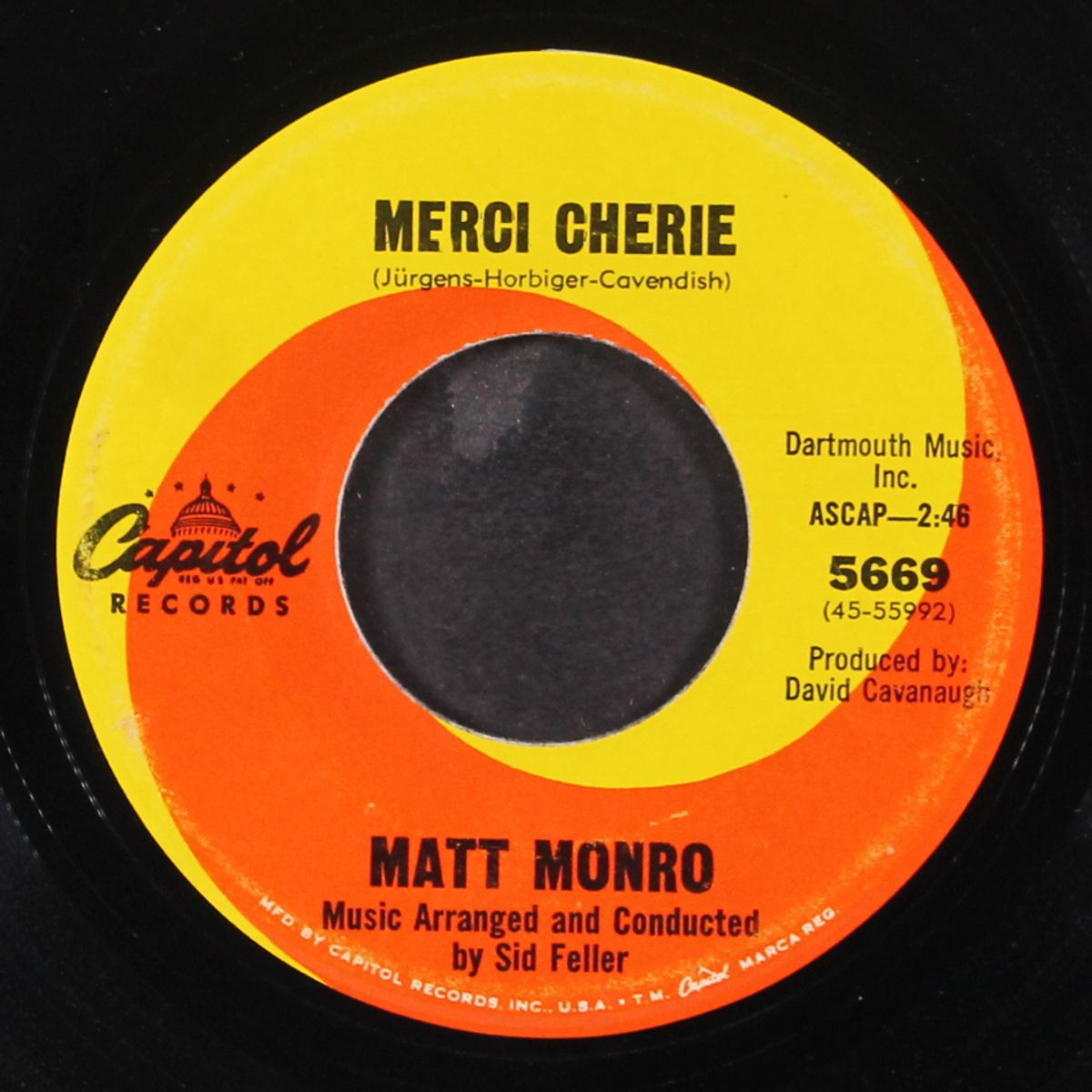 honey on the vine / merci cherie by MATT MONRO
