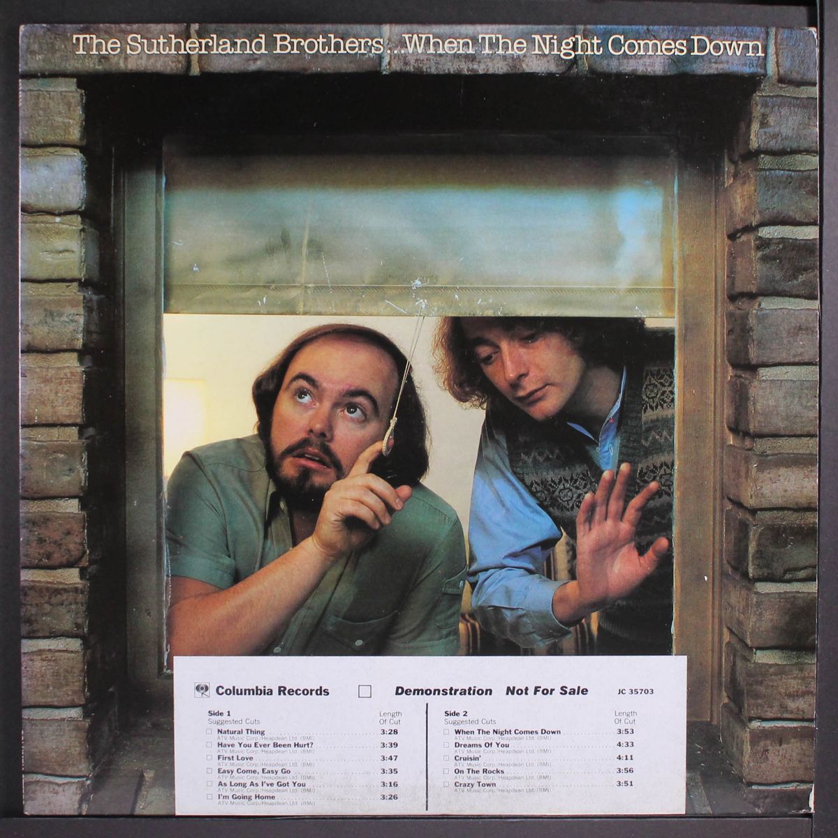 when the night comes down by SUTHERLAND BROS.