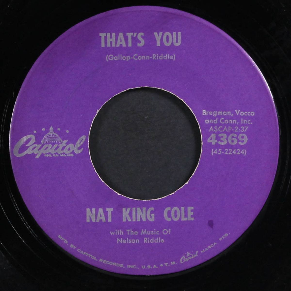 is it better to have loved and lost / that's you by NAT KING COLE