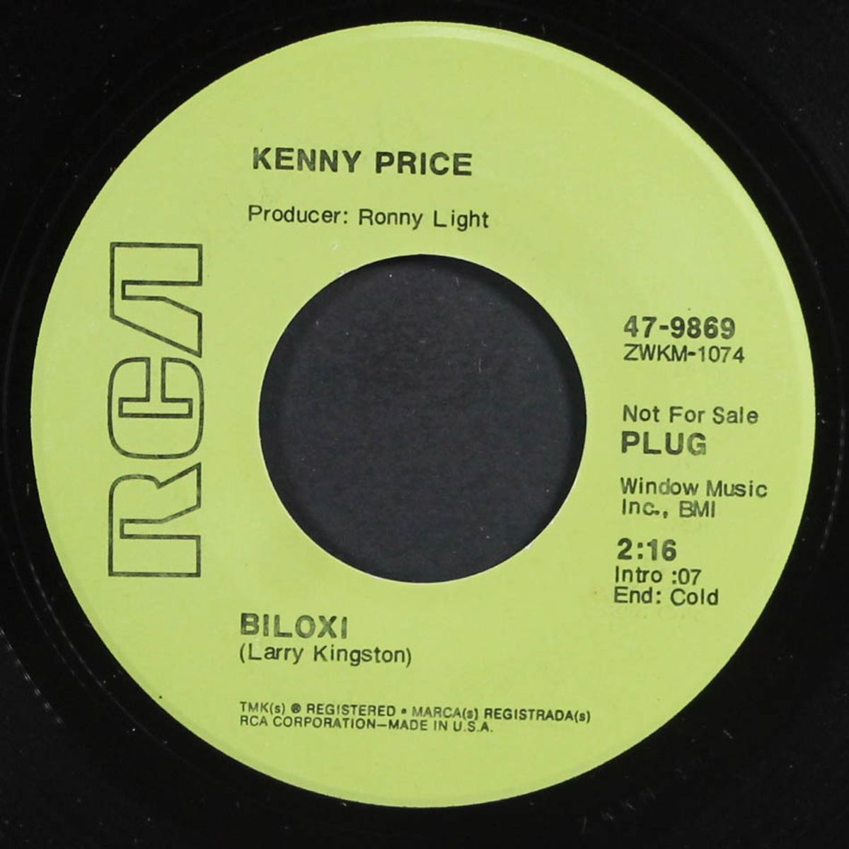 biloxi / the shortest song in the world by KENNY PRICE