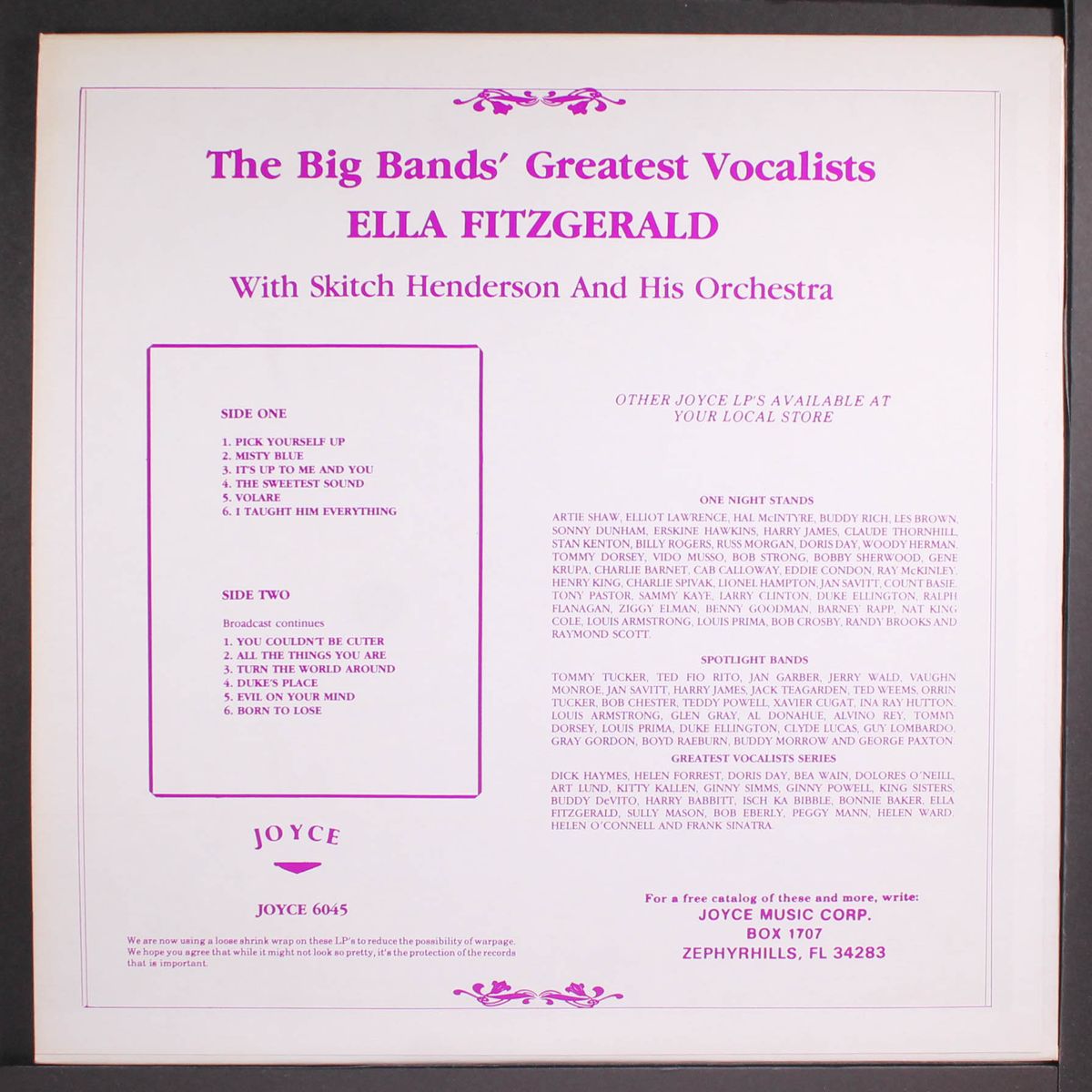 the big bands' greatest vocalist by ELLA FITZGERALD