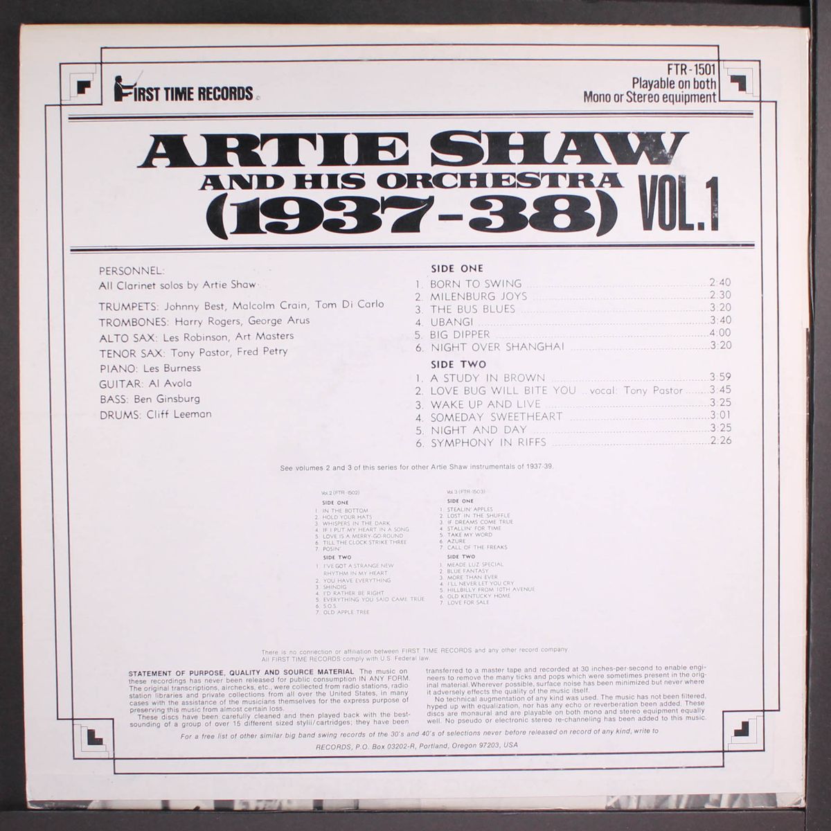 vol.1: 1937-1938 by ARTIE SHAW