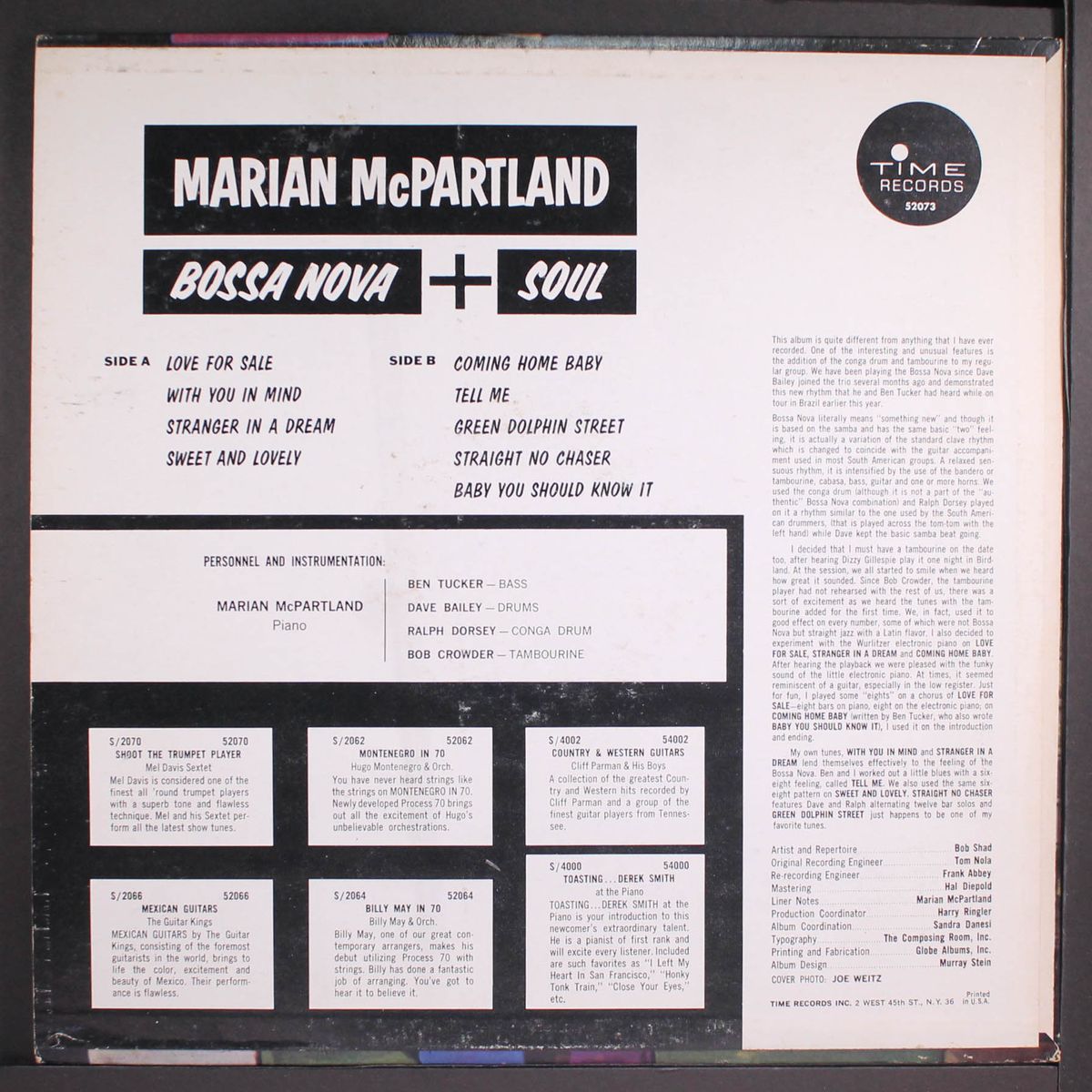 bossa nova + soul by MARIAN MCPARTLAND