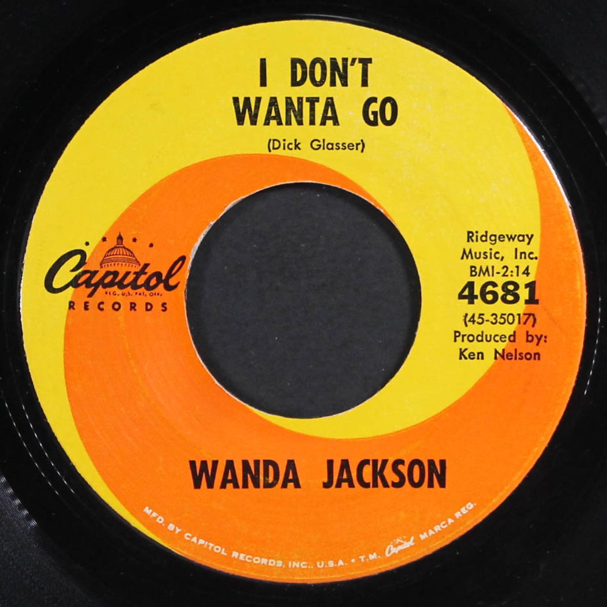 i don't wanta go / a little bitty tear by WANDA JACKSON