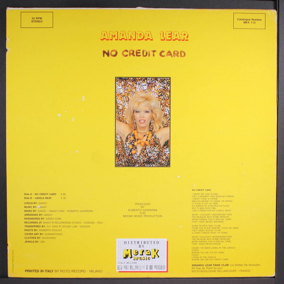 no credit card by AMANDA LEAR
