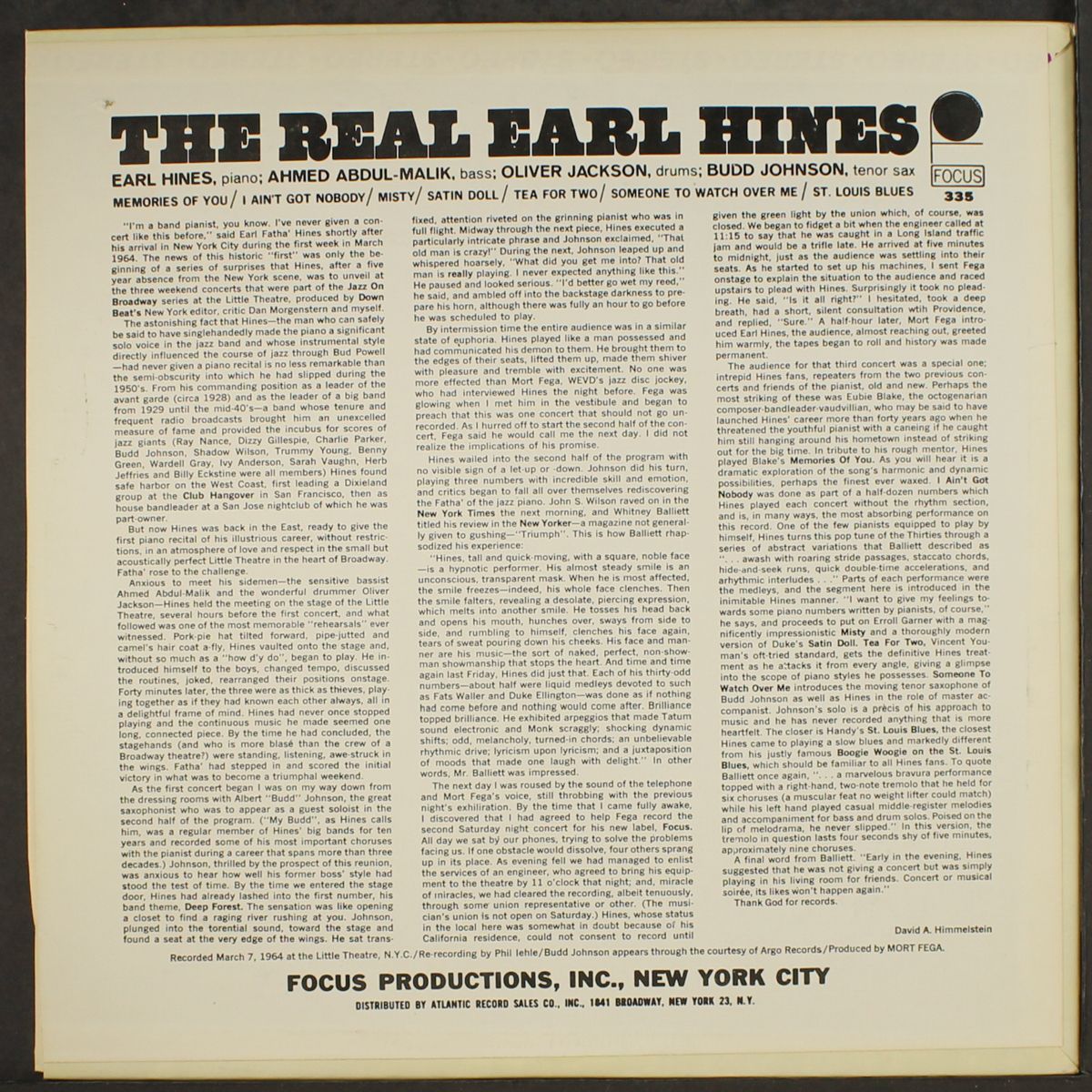 the real earl hines by EARL HINES