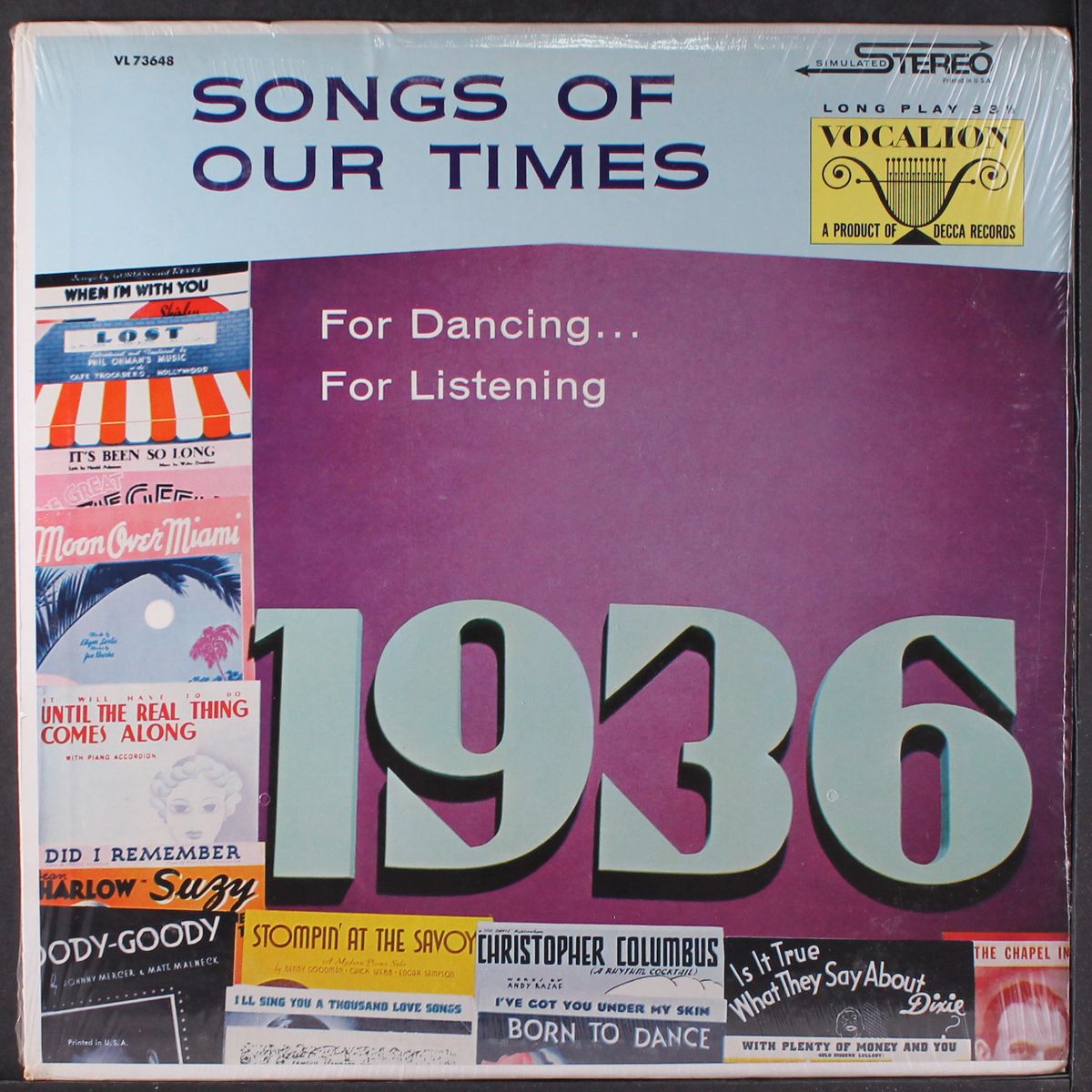 songs of our times 1936 by MARLENE FINGERLE & ARTHUR SCHUTT