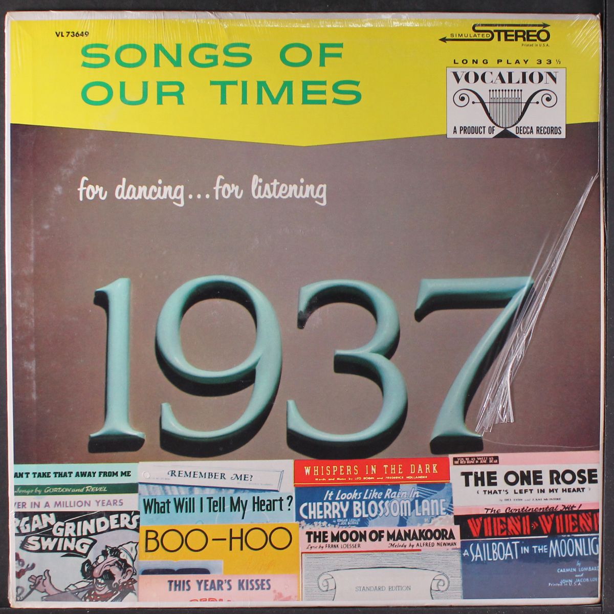 songs of our times 1937 by ROY ROSS