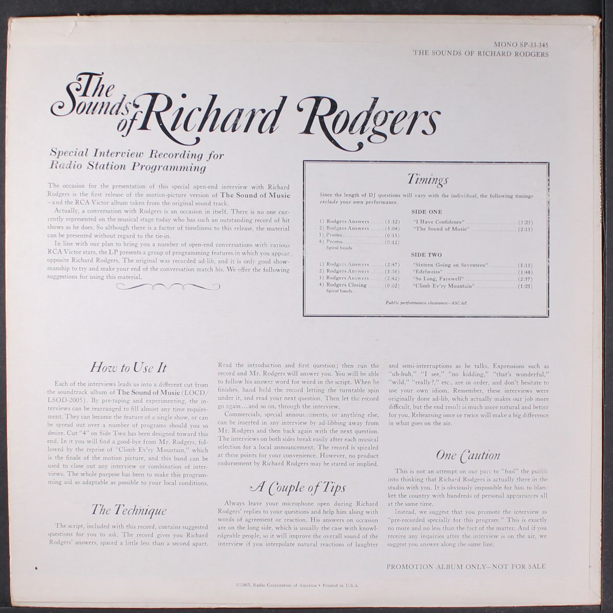 the sounds of richard rodgers by RICHARD RODGERS
