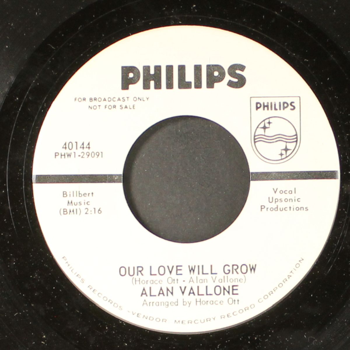 the hurt goes on and on / our love will grow by ALAN VALLONE