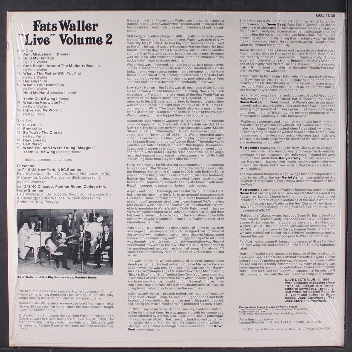 live, vol. 2 by FATS WALLER