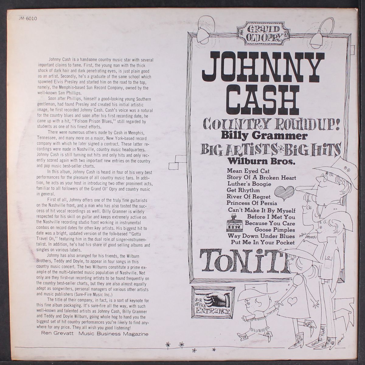 country round-up by JOHNNY CASH, ETC.